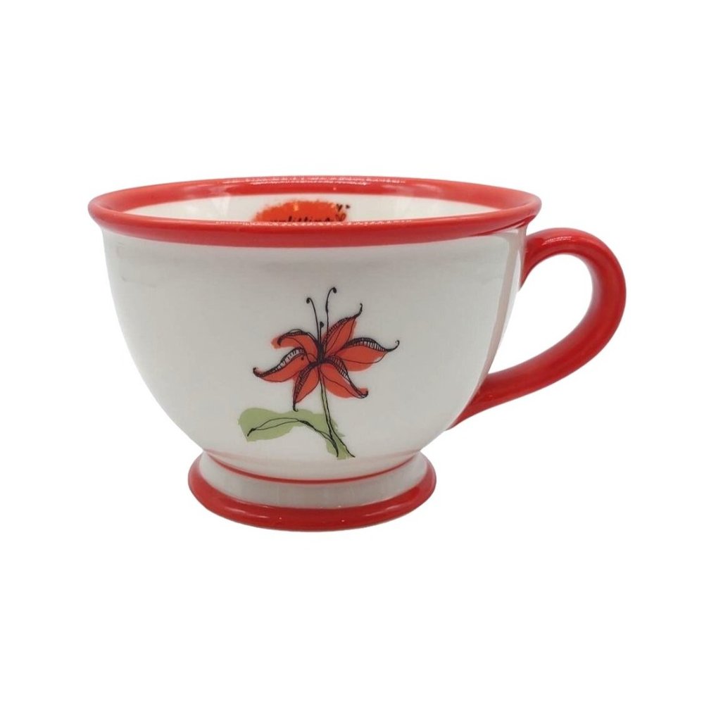 STARBUCKS Mug Orange Tigerlily Uplifting 2006 10 oz